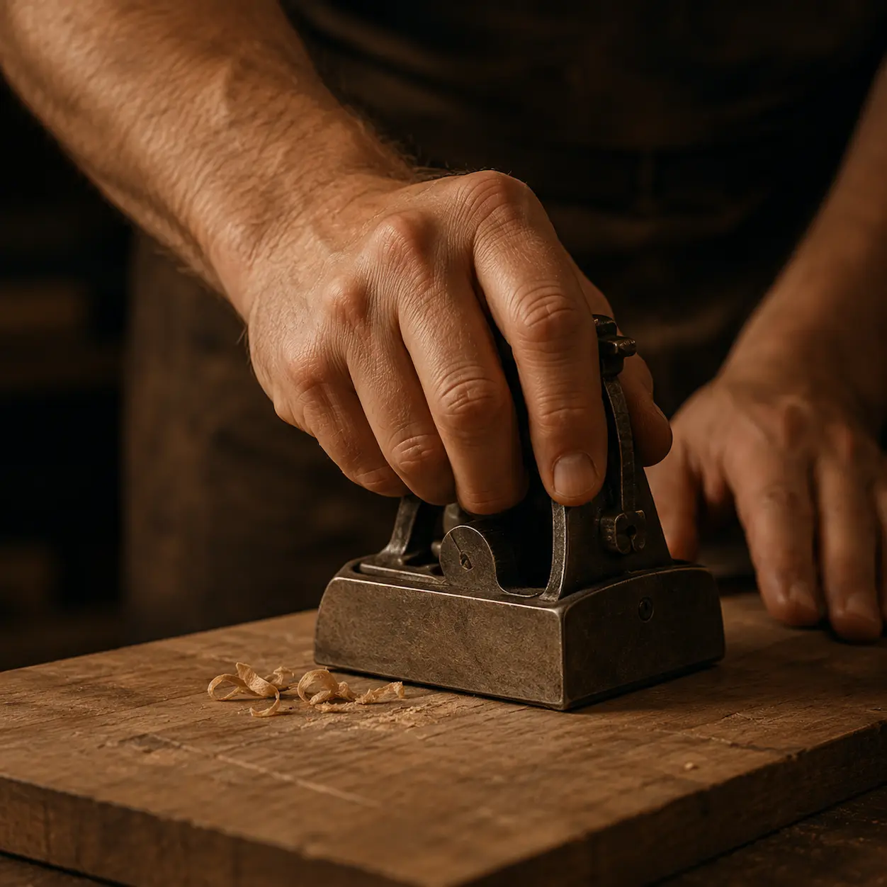 Fabricación artesanal de una pieza de madera
