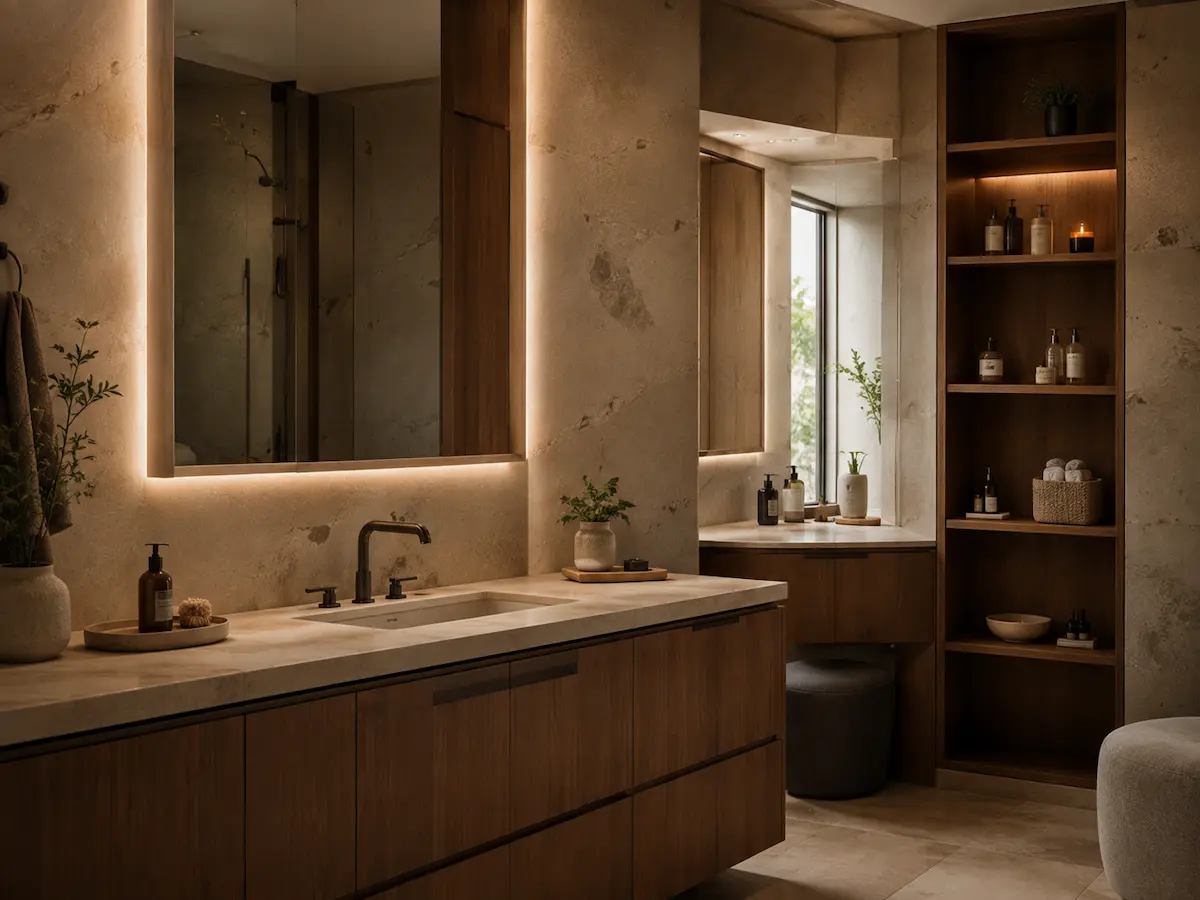Mueble integrado en madera diseñado a medida por LEGADO