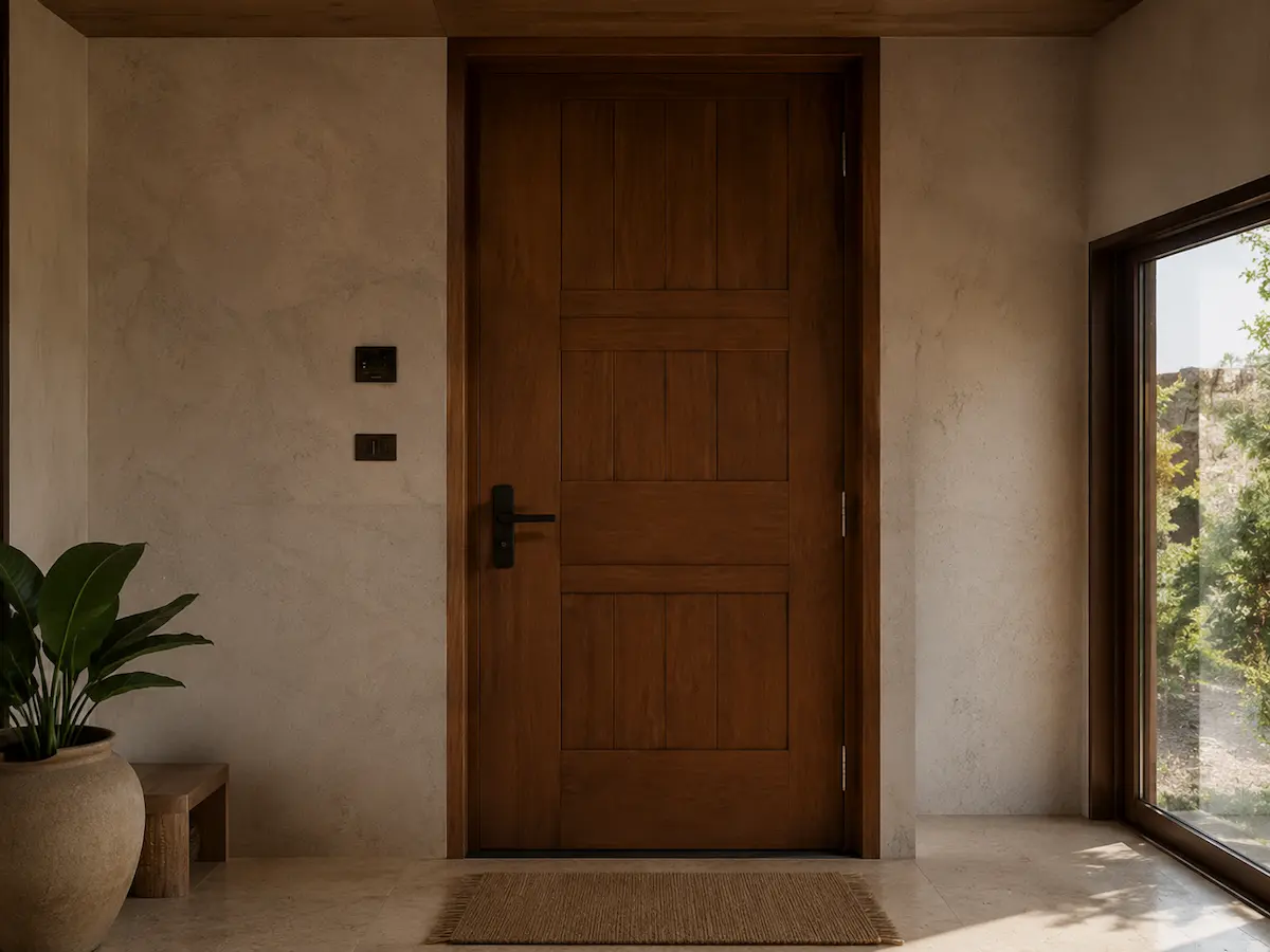 Puerta arquitectónica en madera diseñada a medida por LEGADO