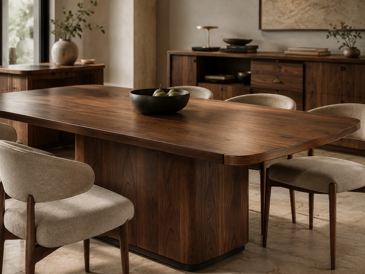 Mesa de comedor en madera diseñada y fabricada a medida por LEGADO