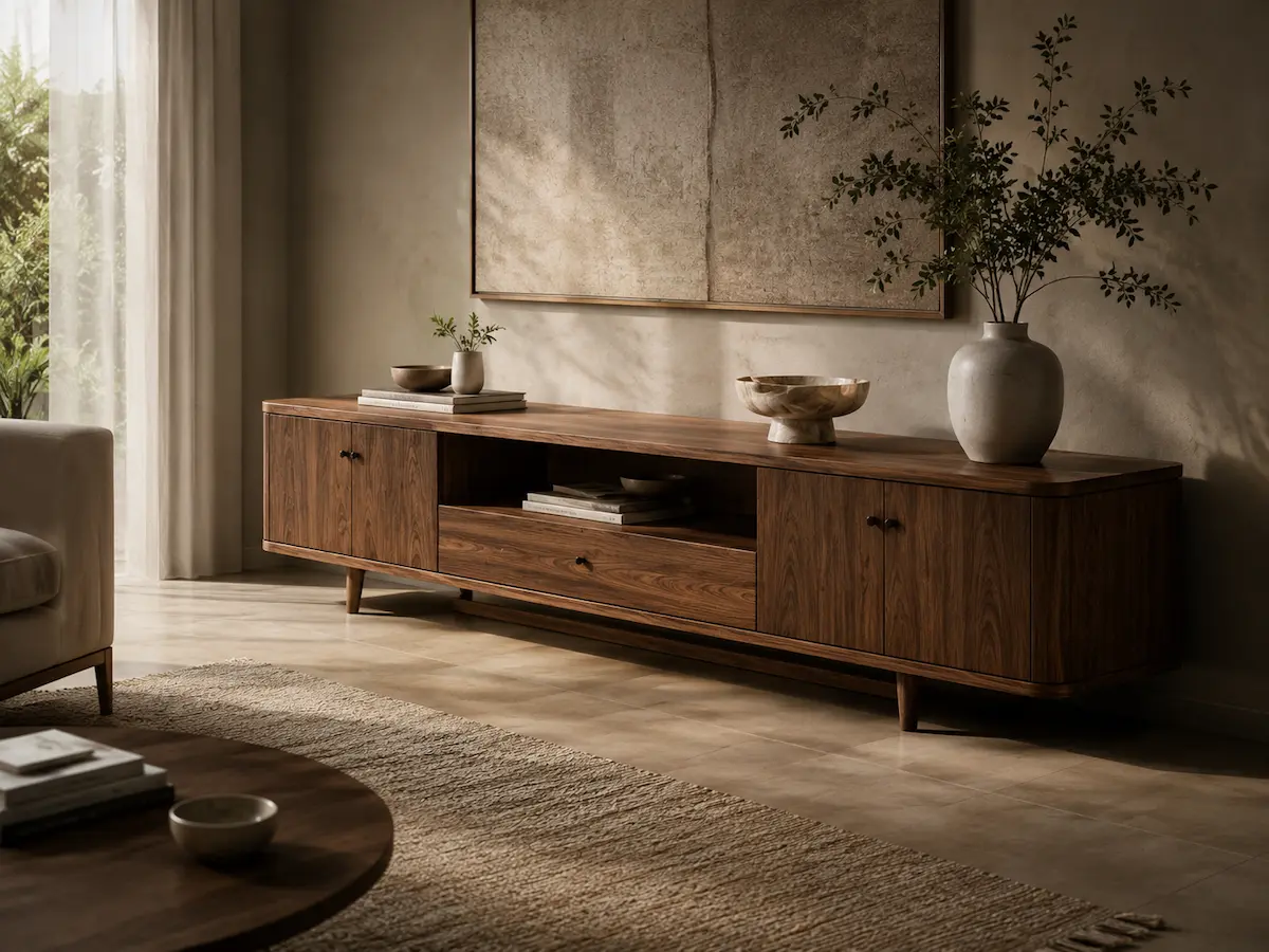 Consola de madera para sala diseñada por LEGADO